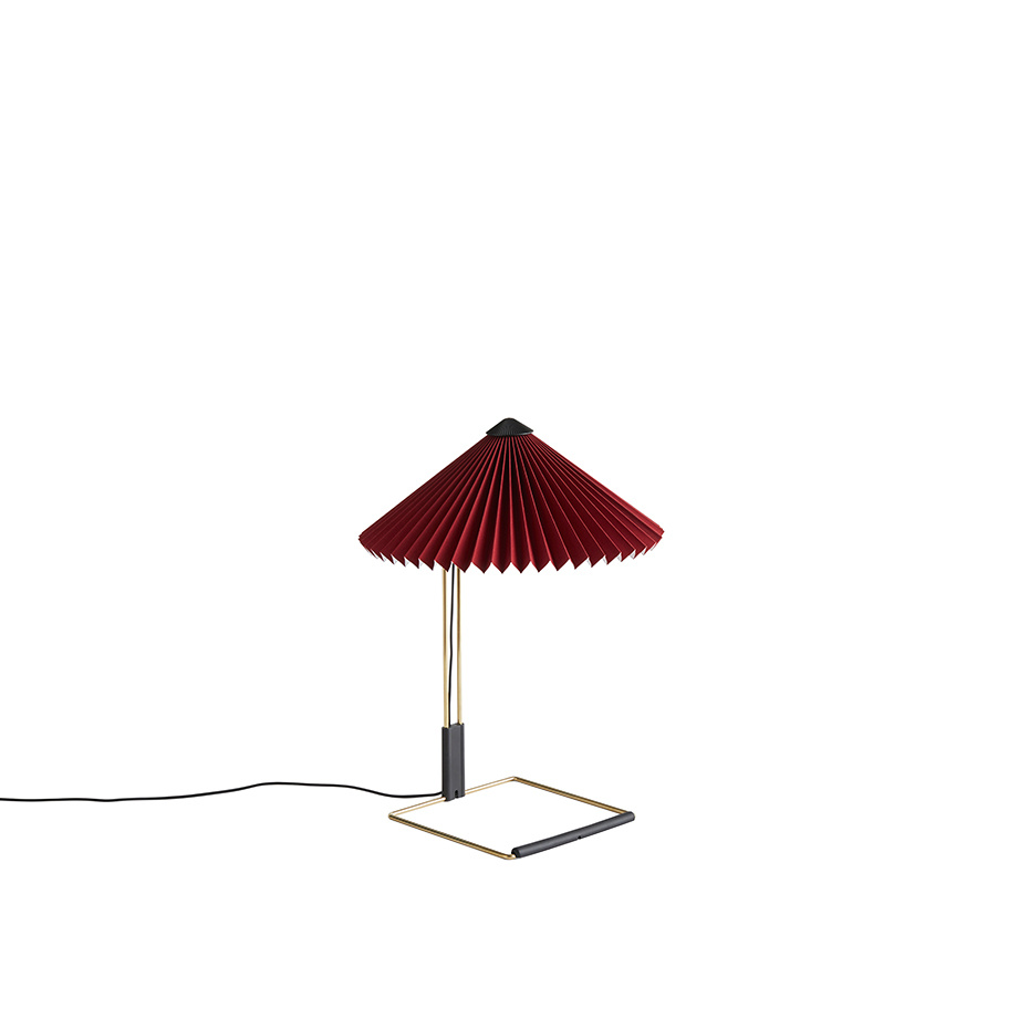 Matin Bordslampa 300 Polished Brass/Oxide Red