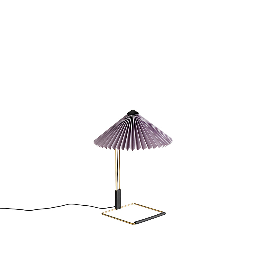 Matin Bordslampa 300 Polished Brass/Lavender