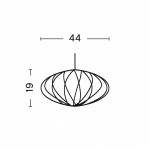 Nelson Saucer Crisscross Bubble Pendel Small Off-White Nelson Saucer Crisscross Bubble Pendel Small Off-White