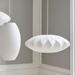 Nelson Saucer Crisscross Bubble Pendel Medium Off-White Nelson Saucer Crisscross Bubble Pendel Medium Off-White