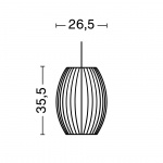 Nelson Cigar Bubble Pendel Small Off-White Nelson Cigar Bubble Pendel Small Off-White