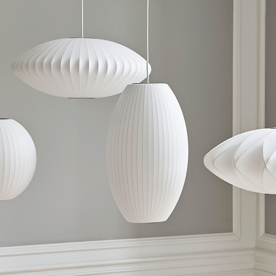 Nelson Cigar Bubble Pendel Medium Off-White