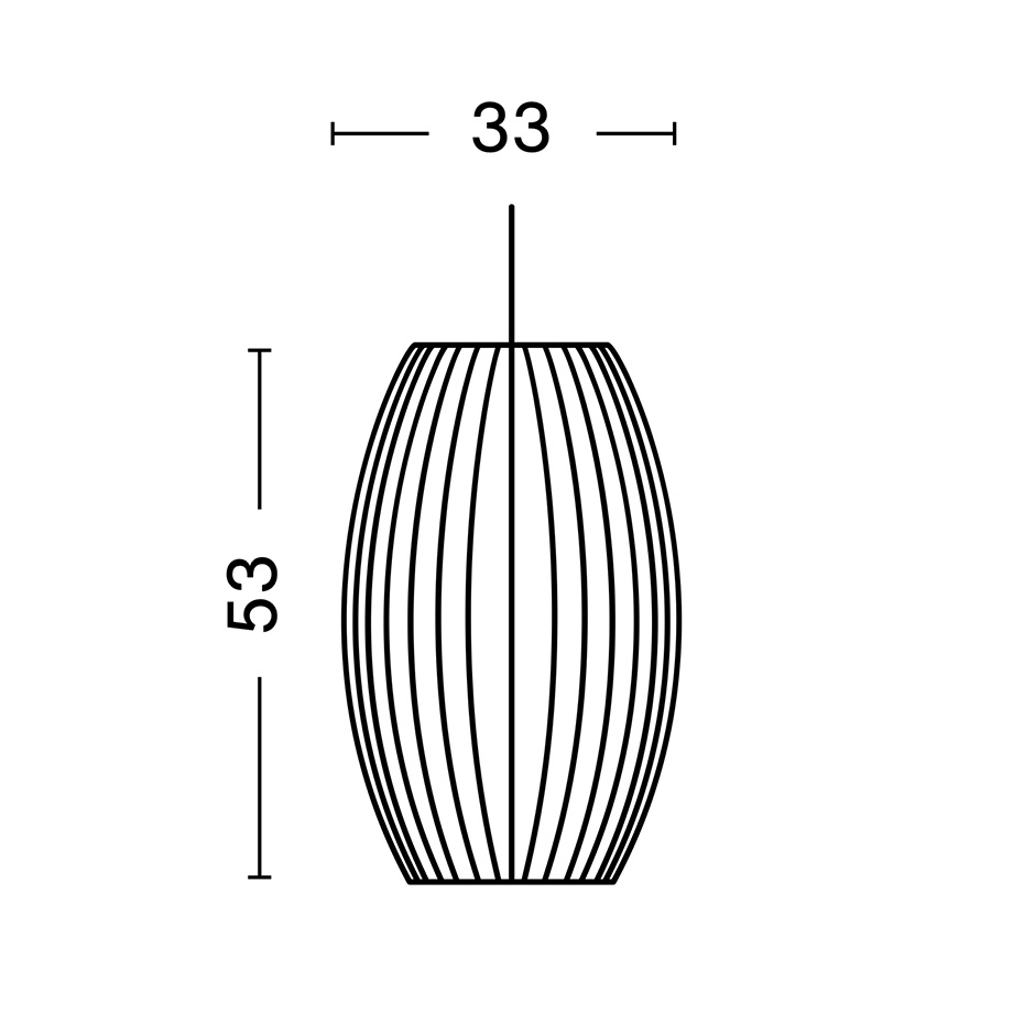 Nelson Cigar Bubble Pendel Medium Off-White