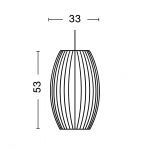 Nelson Cigar Bubble Pendel Medium Off-White Nelson Cigar Bubble Pendel Medium Off-White