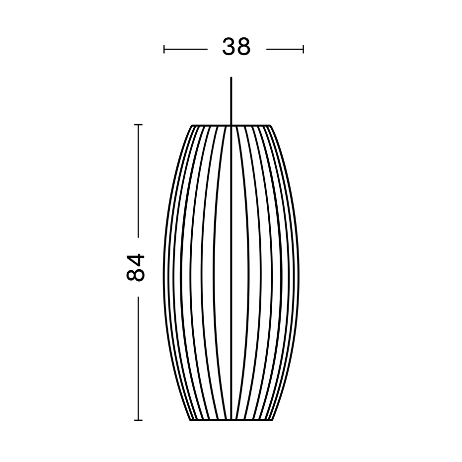 Nelson Cigar Bubble Pendel Large Off-White