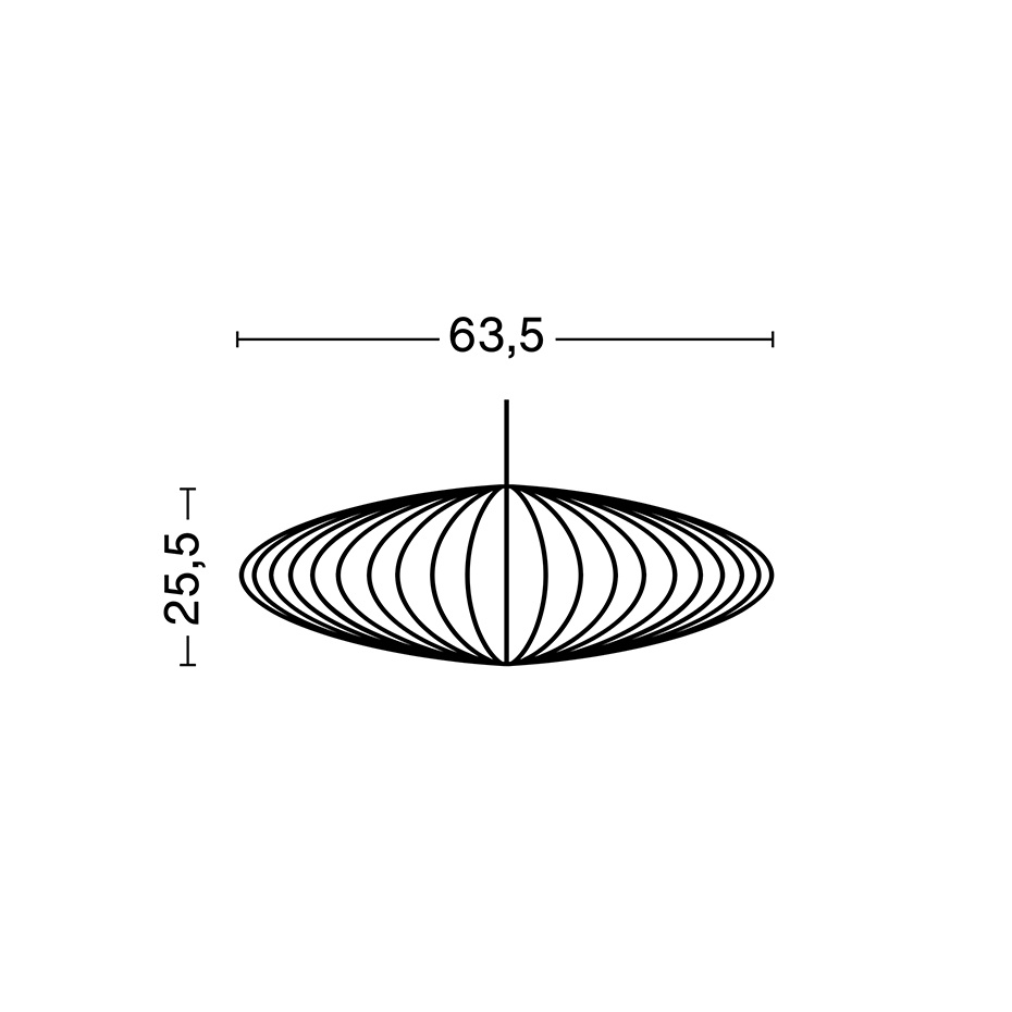 Nelson Saucer Bubble Pendel Medium Off-White