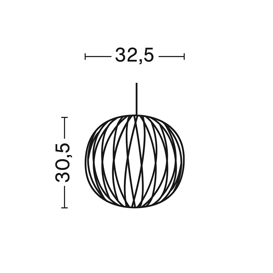 Nelson Ball Crisscross Bubble Pendel Small Off-White