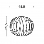 Nelson Ball Crisscross Bubble Pendel Medium Off-White Nelson Ball Crisscross Bubble Pendel Medium Off-White