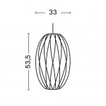 Nelson Cigar Crisscross Bubble Pendel Medium Off-White Nelson Cigar Crisscross Bubble Pendel Medium Off-White