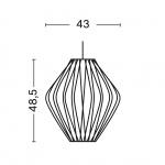 Nelson Pear Crisscross Bubble Pendel Medium Off-White Nelson Pear Crisscross Bubble Pendel Medium Off-White