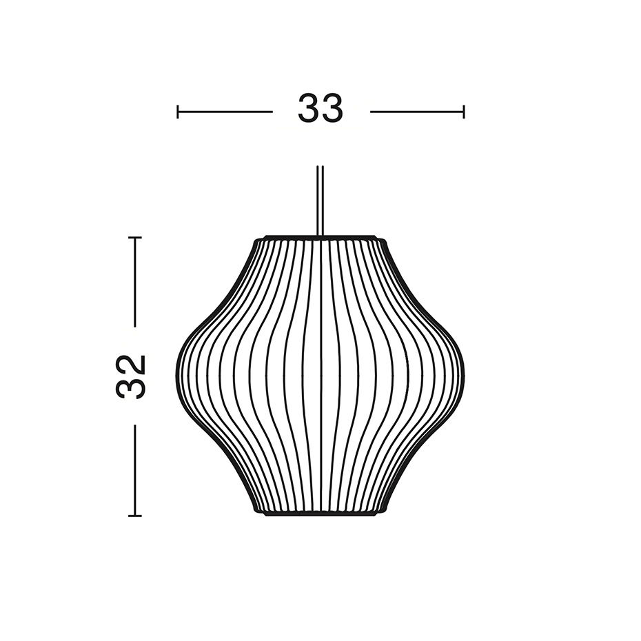 Nelson Pear Bubble Pendel Small Off-White