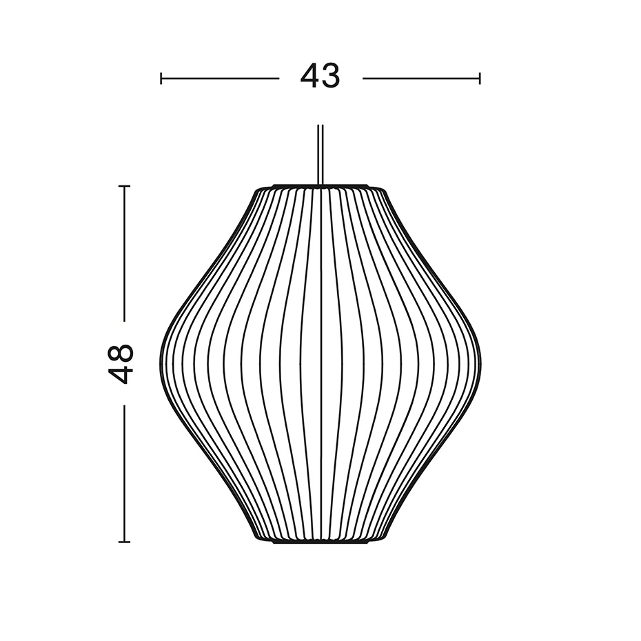 Nelson Pear Bubble Pendel Medium Off-White