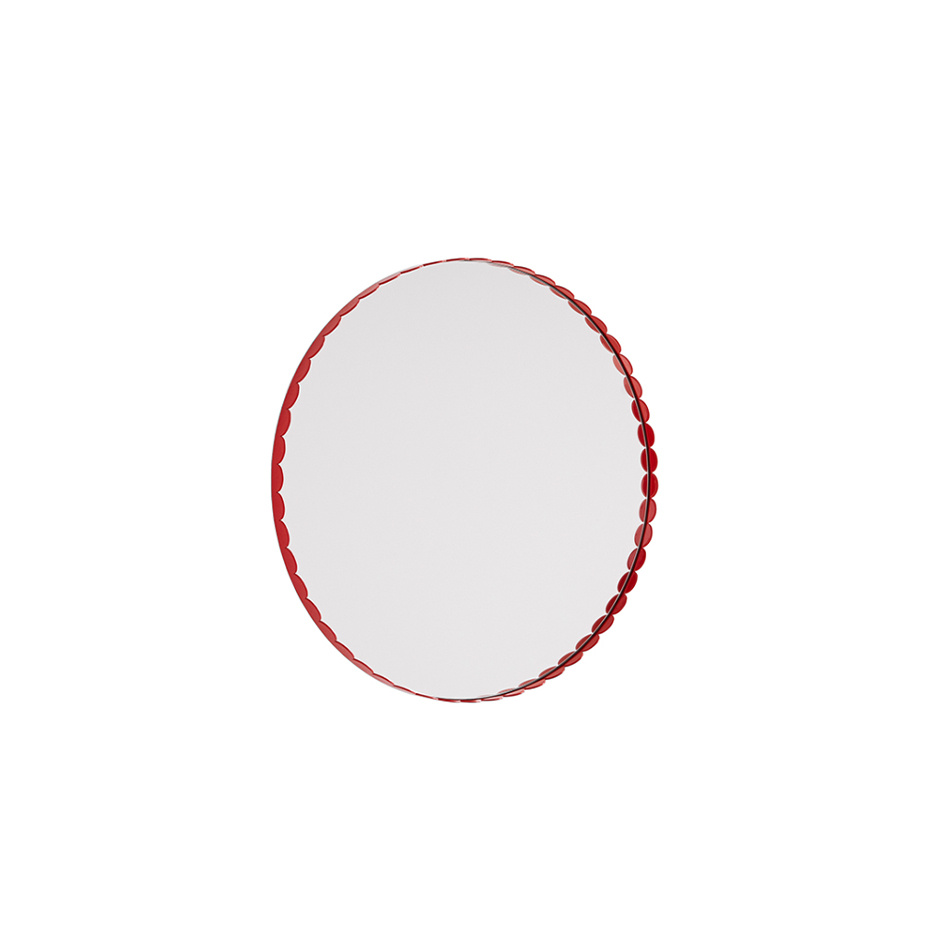 Arcs Mirror Round Red
