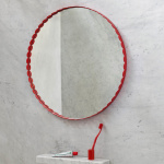 Arcs Mirror Round Red