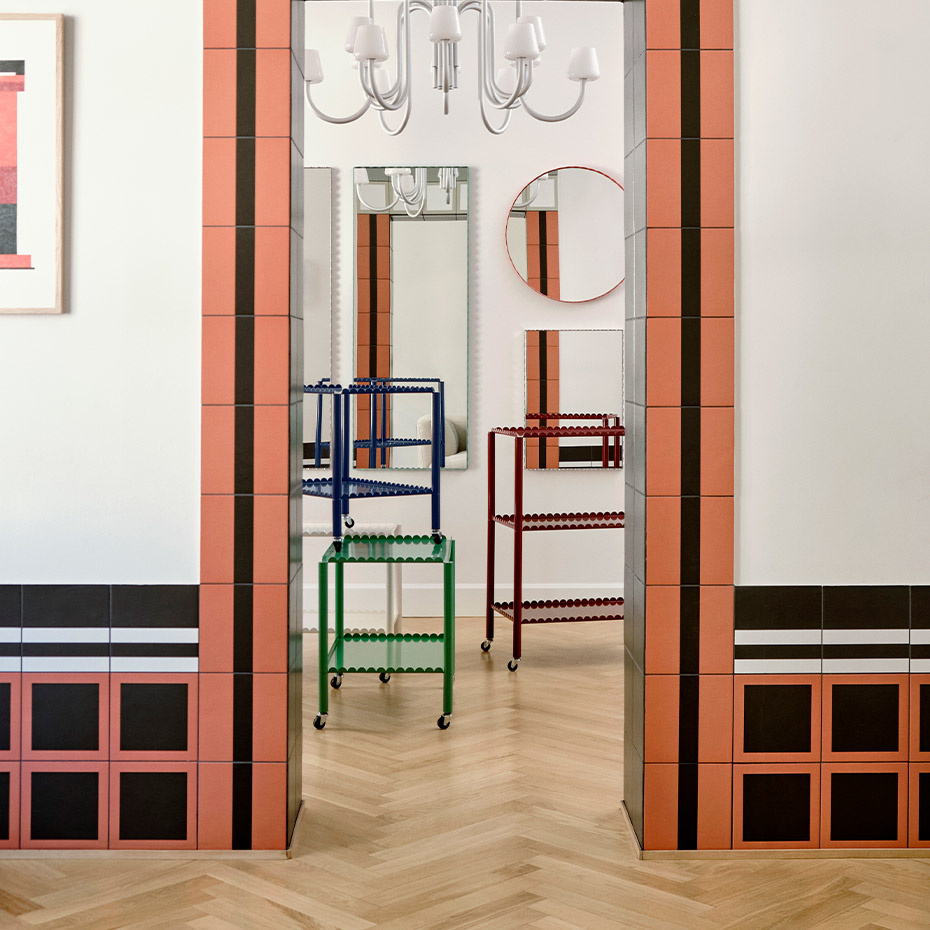 Arcs Mirror Rectangle Small Mirrored