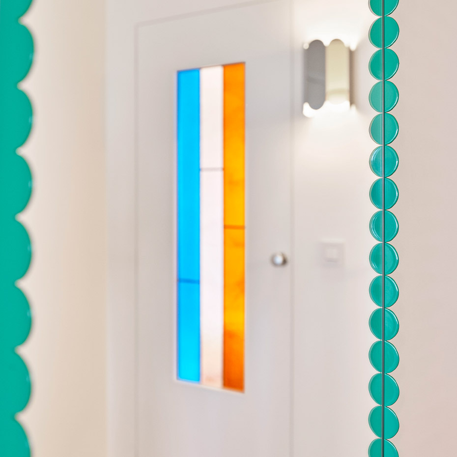 Arcs Mirror Rectangle Medium Green