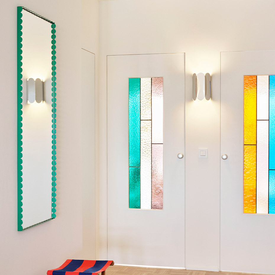 Arcs Mirror Rectangle Medium Mirrored