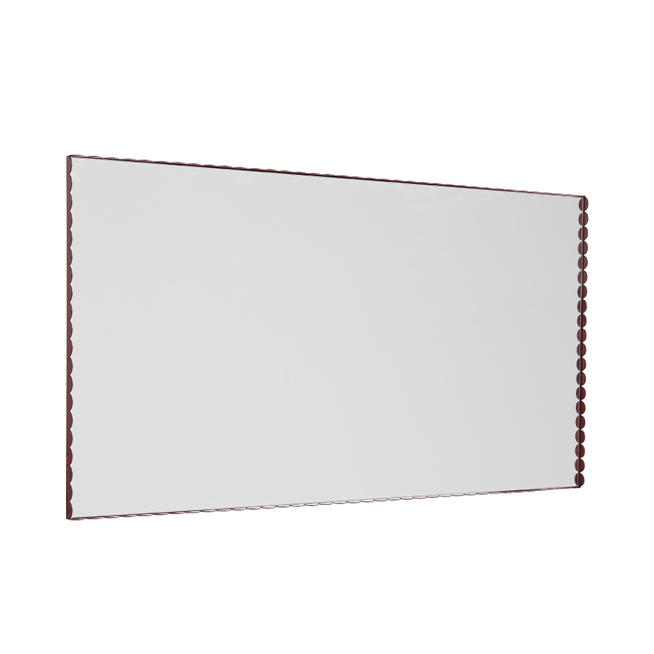 Arcs Mirror Rectangle Large Burgundy