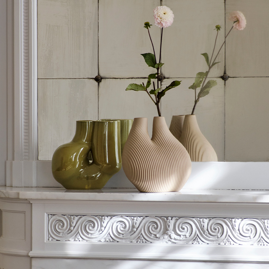 W&S Chubby Vase Olive Green