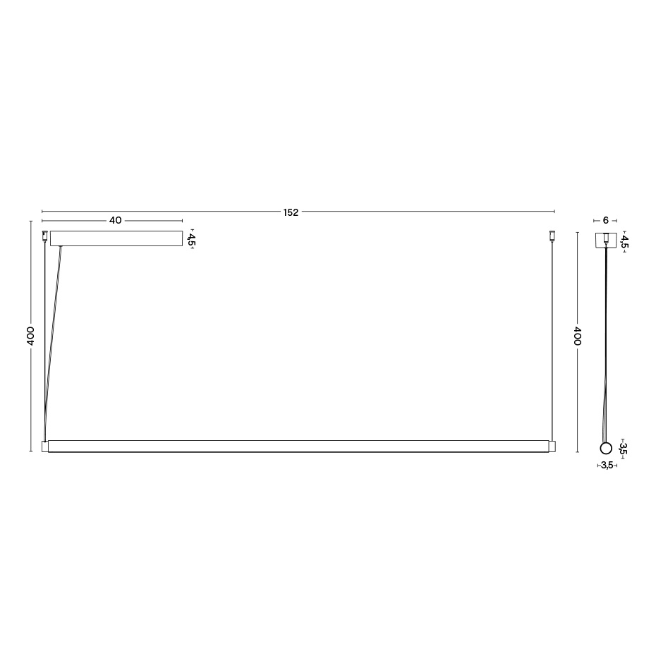 Factor Linear Pendel Diffused Anodised Aluminium