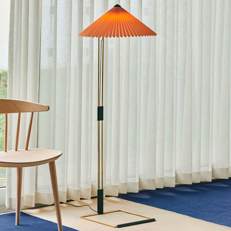 Matin Golvlampa 500 Polished Brass/Peach