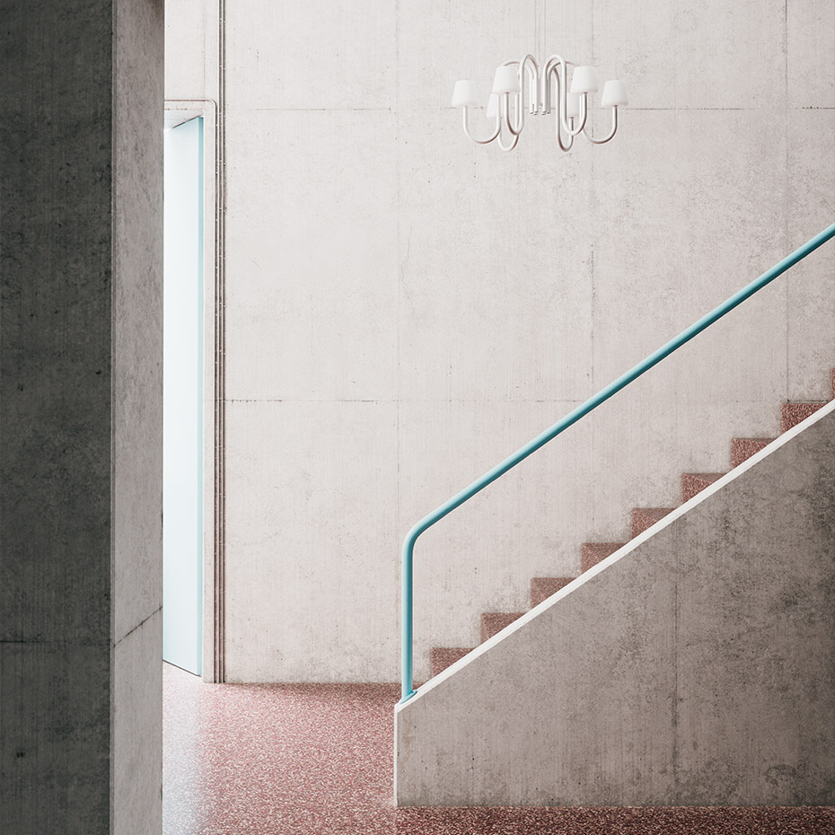 Apollo Ljuskrona 6 Arm Ø74,5cm White Opal Glass