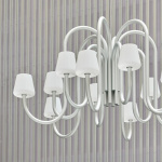 Apollo Ljuskrona 12 Arm Ø106,5cm White Opal Glass Apollo Ljuskrona 12 Arm Ø106,5cm White Opal Glass