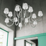 Apollo Ljuskrona 12 Arm Ø106,5cm White Opal Glass Apollo Ljuskrona 12 Arm Ø106,5cm White Opal Glass