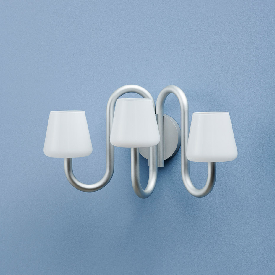 Apollo Vägglampa Sconce White Opal Glass
