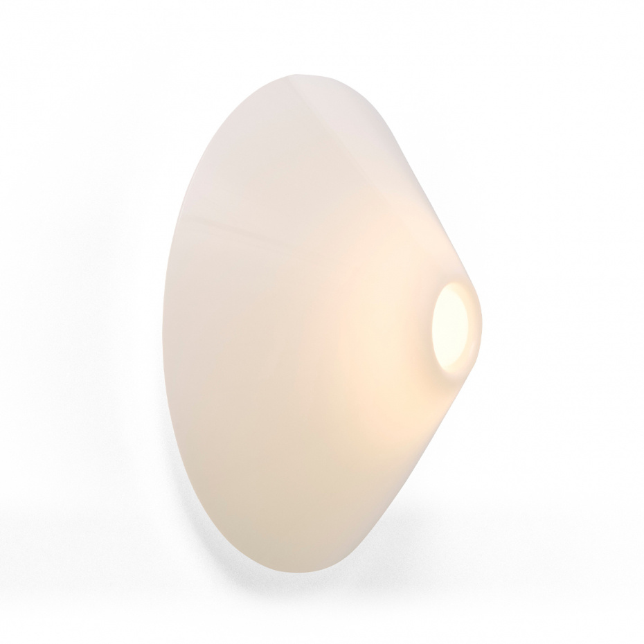 Ono Taklampa/Vägglampa Flush Mount 350 White Opal Acrylic IP44