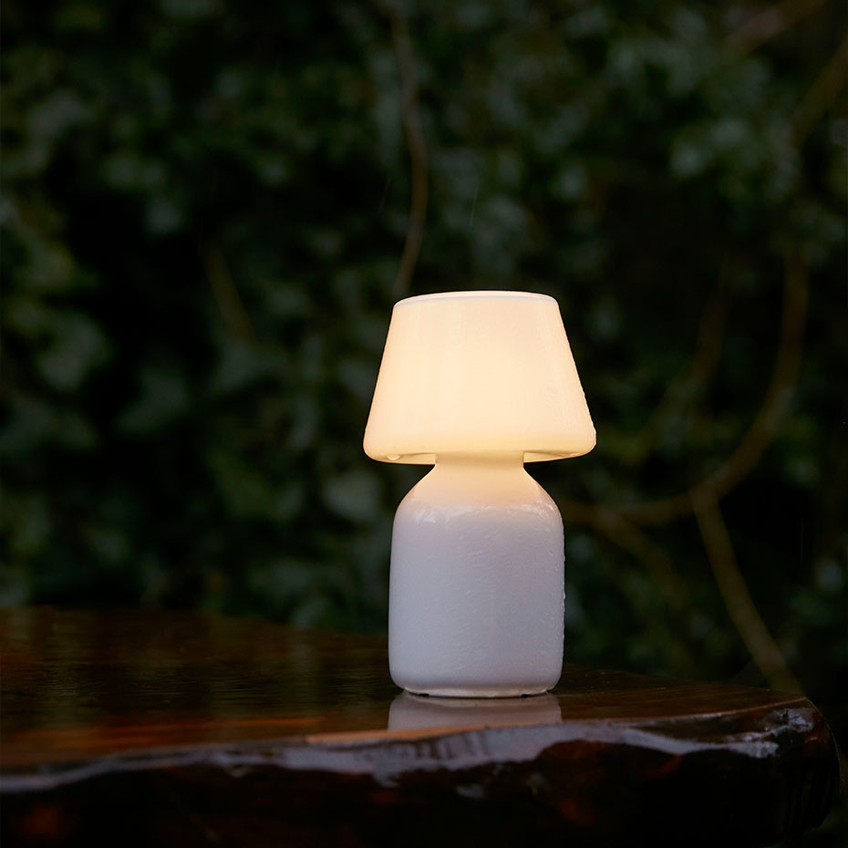 Apollo Portable Bordslampa White Opal Glass