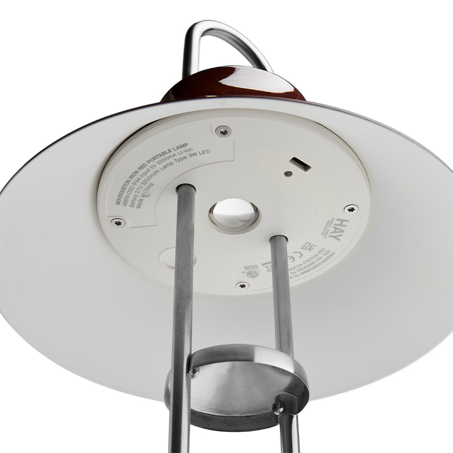 Mousqueton Portable Bordslampa Iron Red