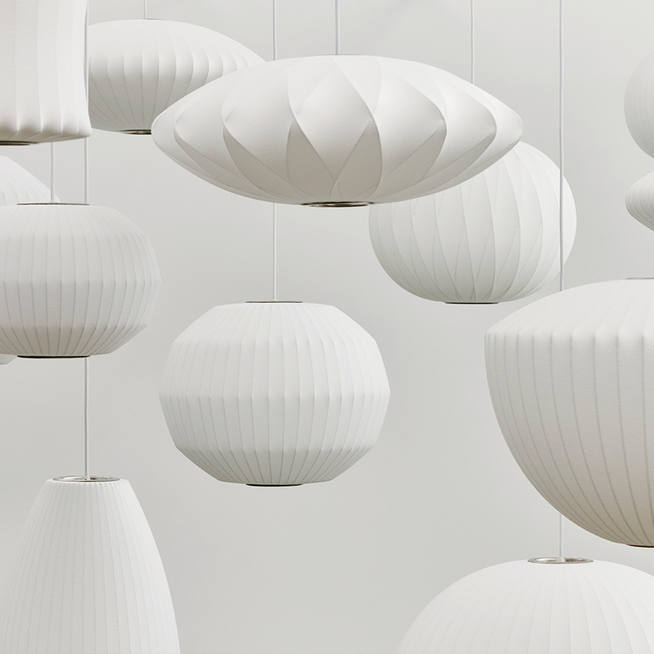 Nelson Angled Sphere Bubble Pendel Small Off-White