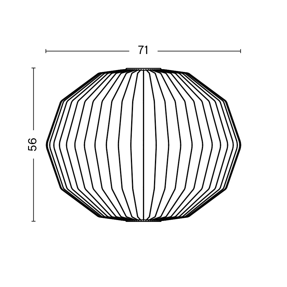 Nelson Angled Sphere Bubble Pendel Large Off-White