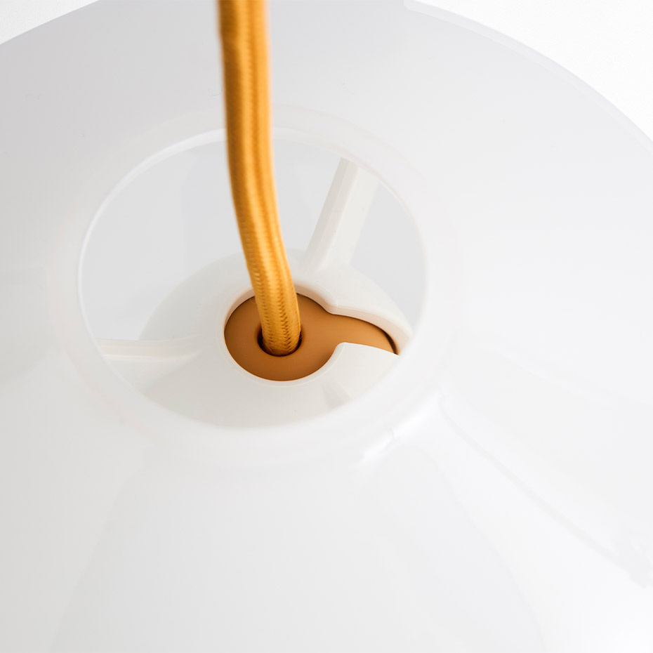 Aspekt Buoy Glass Pendel 200 Clay White Cord Set