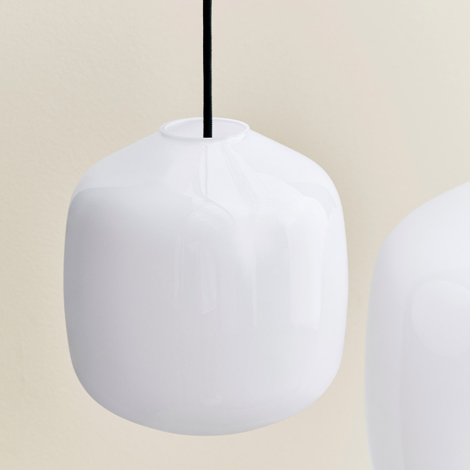 Aspekt Buoy Glass Pendel 200 Clay White Cord Set