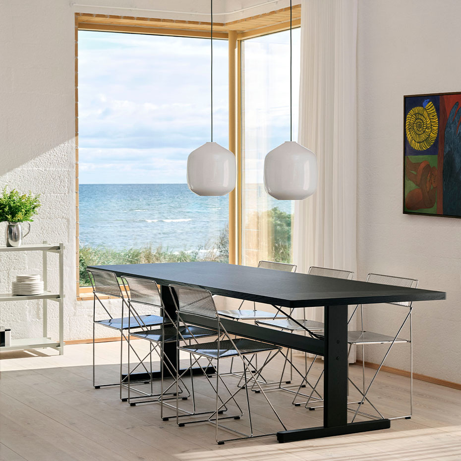 Aspekt Buoy Glass Pendel 300 Anthracite Blue Cord Set