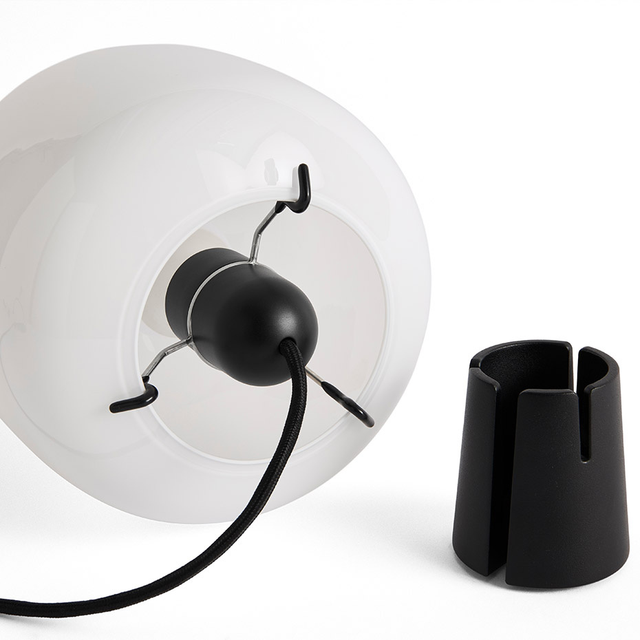 Aspekt Buoy Glass Bordslampa 300 Soft Black Cord Set