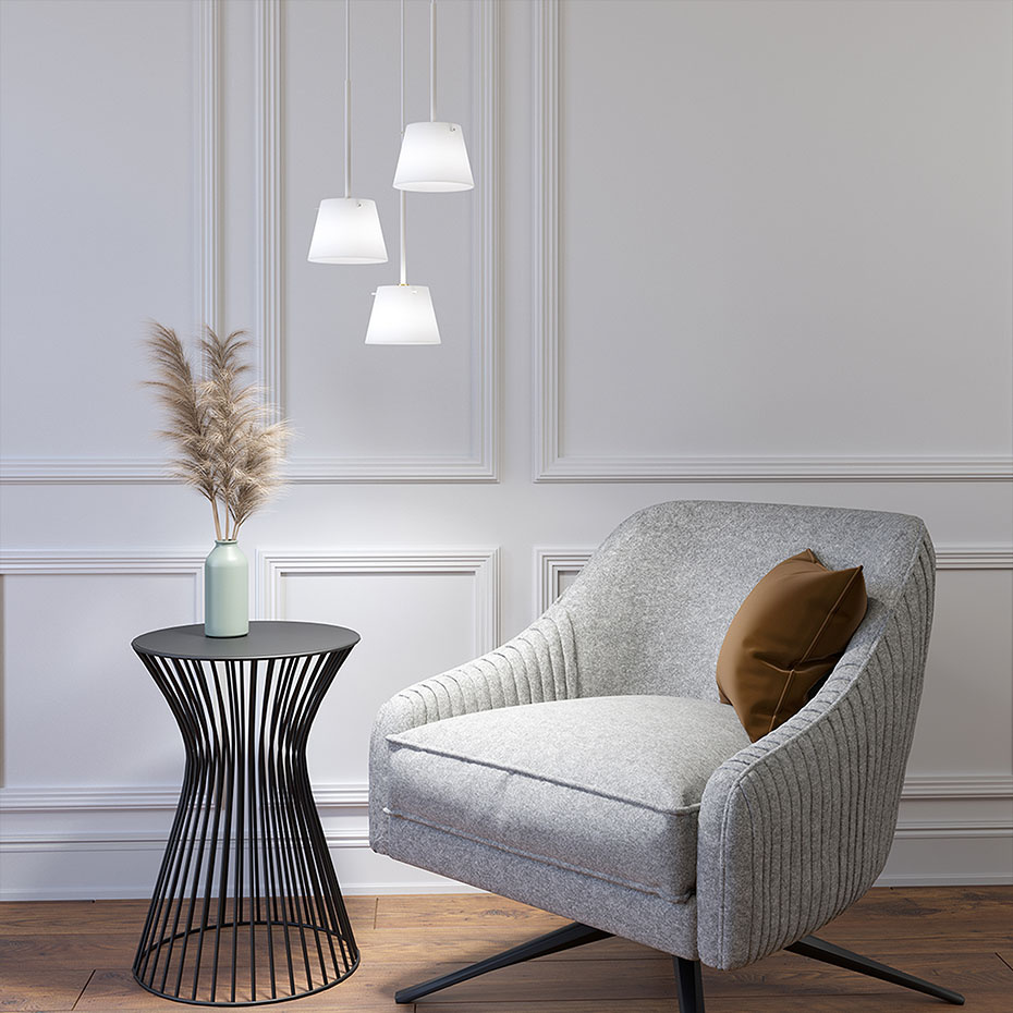 Gil il Grande Pendel Mässing/Opalglas