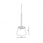 Gil il Grande Pendel Mässing/Opalglas Gil il Grande Pendel Mässing/Opalglas