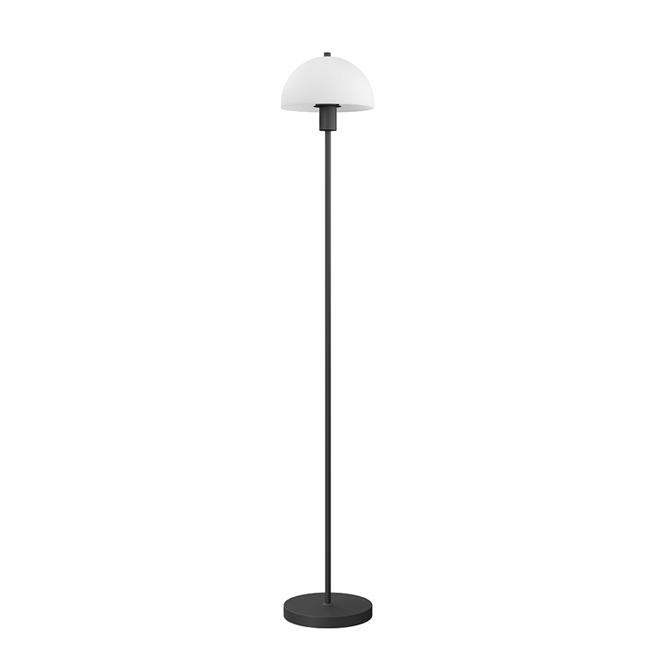 Vienda Golvlampa Svart/Opalglas