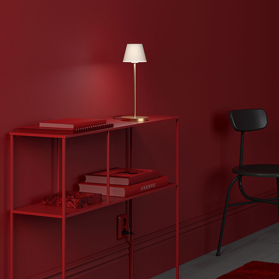 Gil Bordslampa Vit/Opalglas