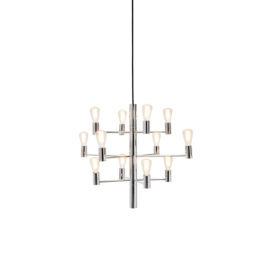 Manola 12 LED Ljuskrona Krom