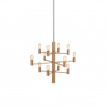 Manola 12 LED Ljuskrona Satin Mässing Manola 12 LED Ljuskrona Satin Mässing