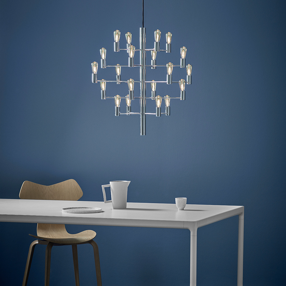 Manola 20 LED Ljuskrona Krom