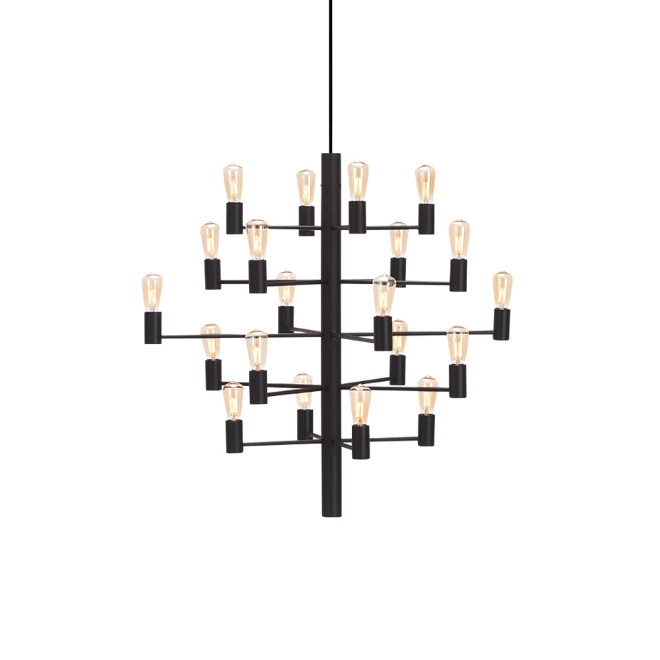 Manola 20 LED Ljuskrona Svart