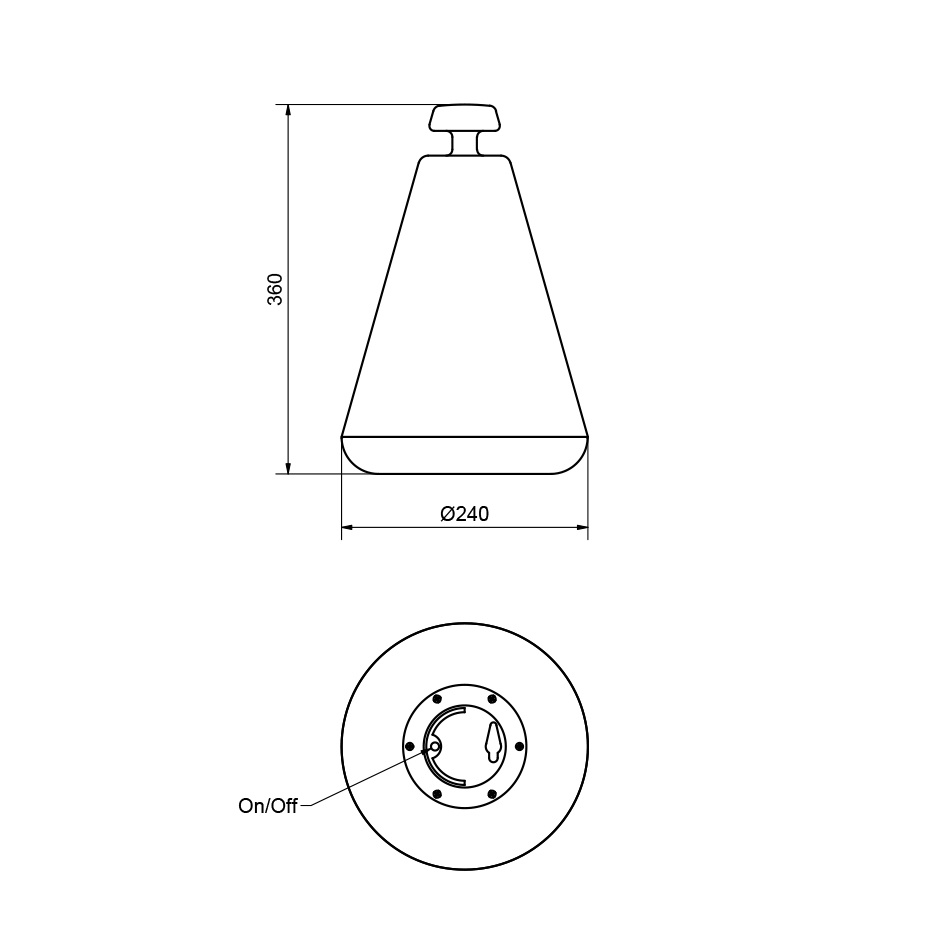 Buoy Portabel Utomhuslampa Grå