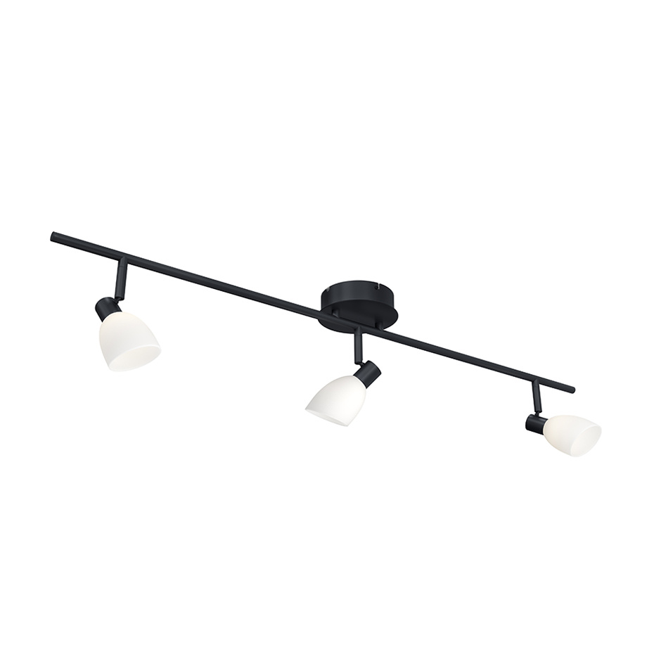 Cut 3 Spotlight Skena Svart/Opalglas