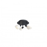 Cut 3 Spotlight Rund Svart/Opalglas Cut 3 Spotlight Rund Svart/Opalglas