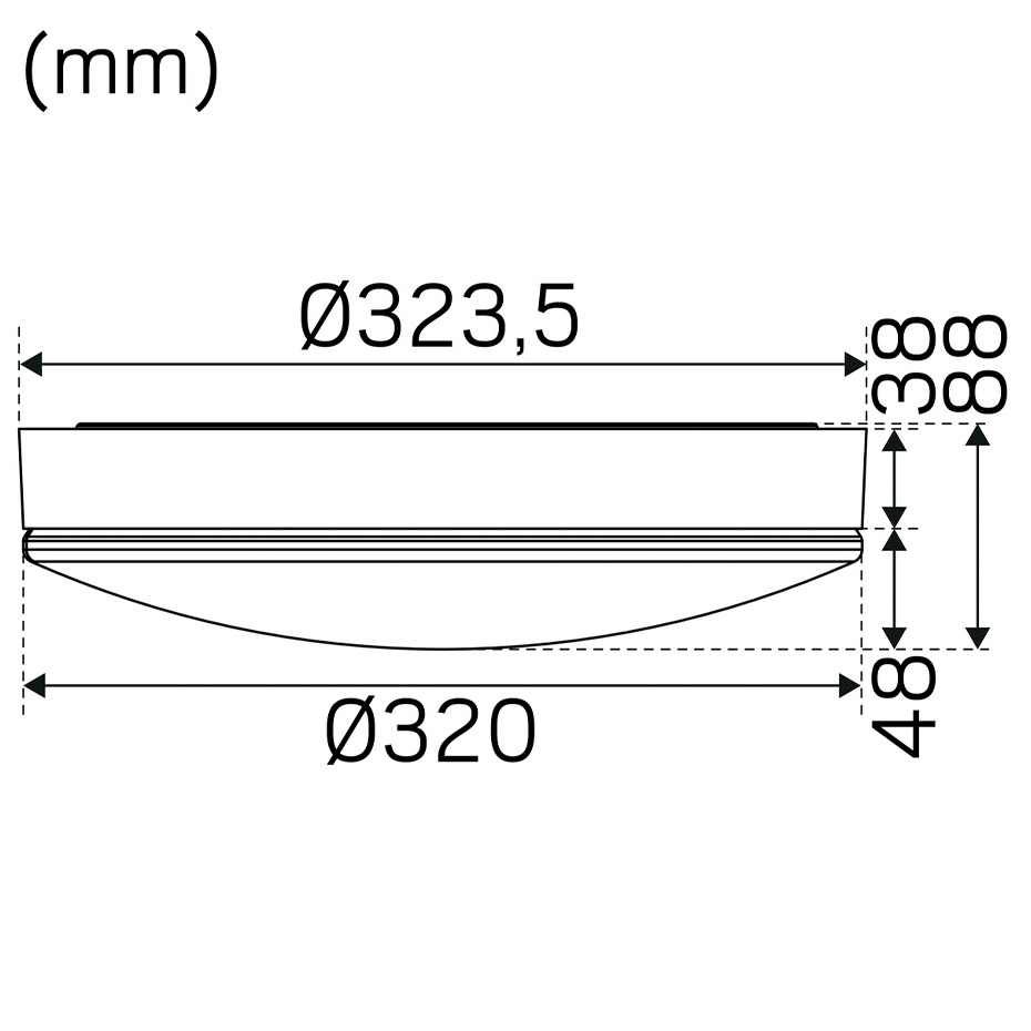 Moon Basic Plafond 320 IP44